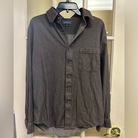 Croft&Barrow button up. Color is hard to describe, kind of a dark gray color. -M - Picture 1 of 6
